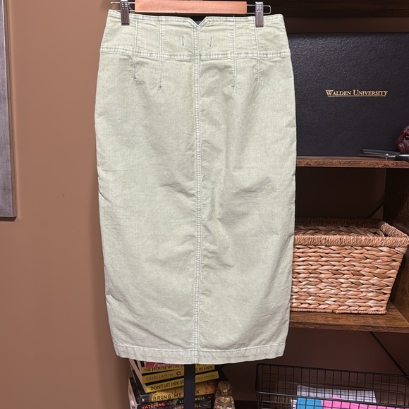 Free People We The Free I Want It All Corduroy Midi Skirt Size 28 - Picture 6 of 7